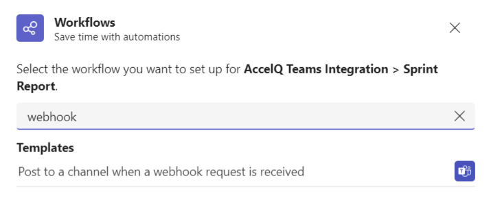 Create a Webhook URL for a Microsoft Teams channel – ACCELQ